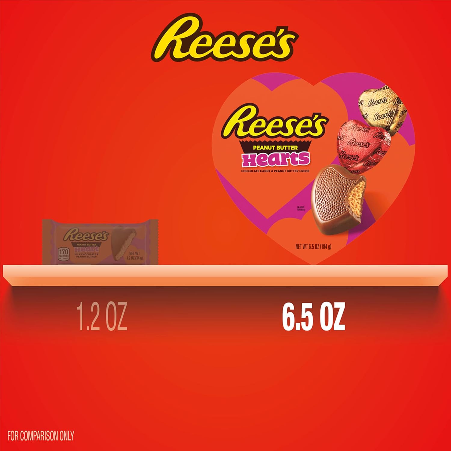 REESE'S Chocolate Peanut Butter Creme Hearts, Valentine's Candy Gift Box, 6.5 oz (Pack of 2) - Image 5