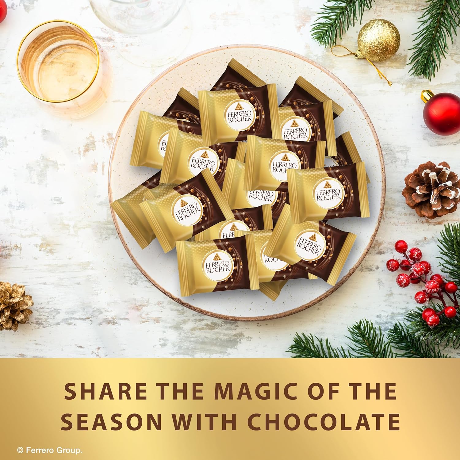 Alternative view of Ferrero Rocher Premium Dark Hazelnut chocolate squares, Individually Wrapped Chocolates, Great for Sharing or Gifting, 3.7 oz (Pack of 2)