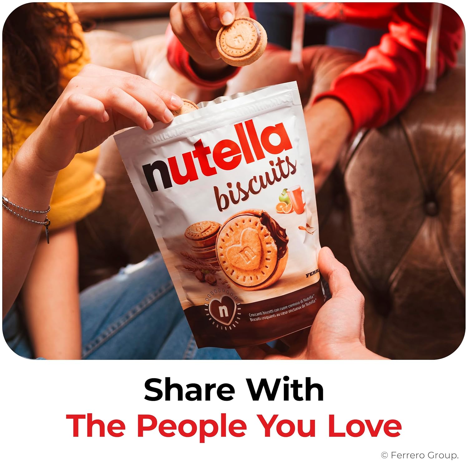 Alternative view of Nutella Biscuits Cookies Filled with Nutella Hazelnut Spread, Sweet Snack Pack, Holiday Christmas Cookies, 9.7 oz