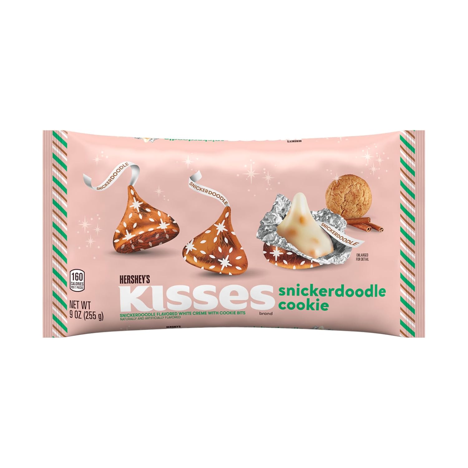 Alternative view of HERSHEY'S KISSES Snickerdoodle Cookie Flavored, Christmas Candy Bag, 9 oz