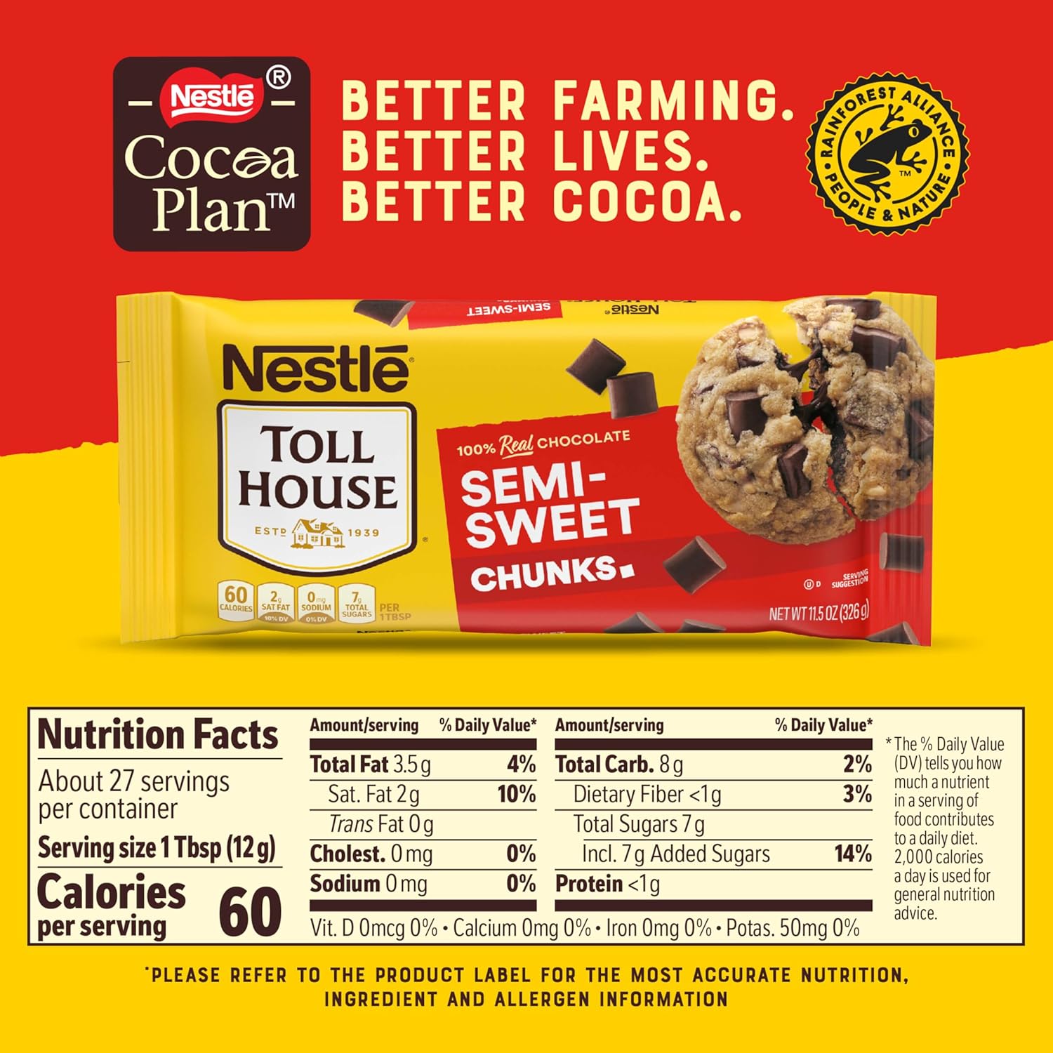 Nestle Toll House Semi Sweet Chocolate Chunks, 11.5 Oz