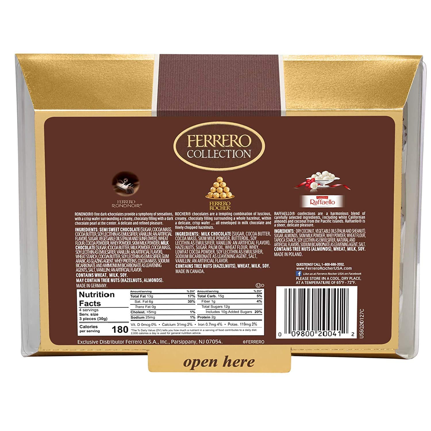 Alternative view of Ferrero Collection Premium Gourmet Assorted Hazelnut Milk Chocolate, Dark Chocolate and Coconut, Great Holiday Gift Box, 4.6 oz, 12 Count (Pack of 2)
