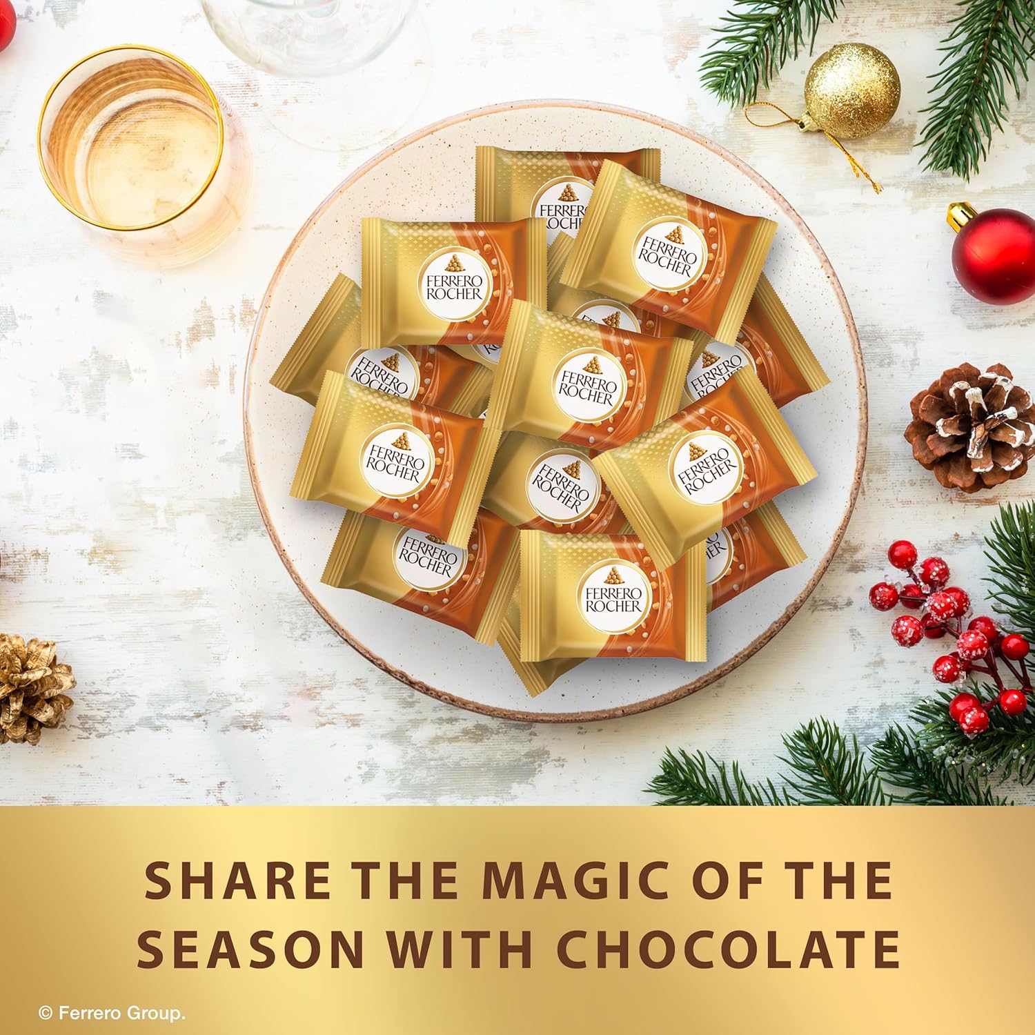 Alternative view of Ferrero Rocher Premium Caramel Hazelnut chocolate squares, Individually Wrapped Chocolates, Great for Sharing or Gifting, 3.7 oz (Pack of 2)