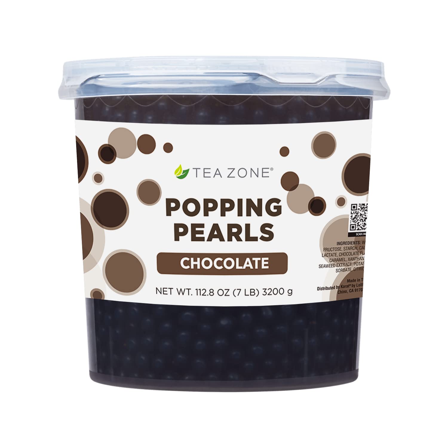 Alternative view of Tea Zone [7 Pounds] Chocolate Popping Pearls for Boba Tea Beverages, Sweets, Ice Cream Topping | B2071