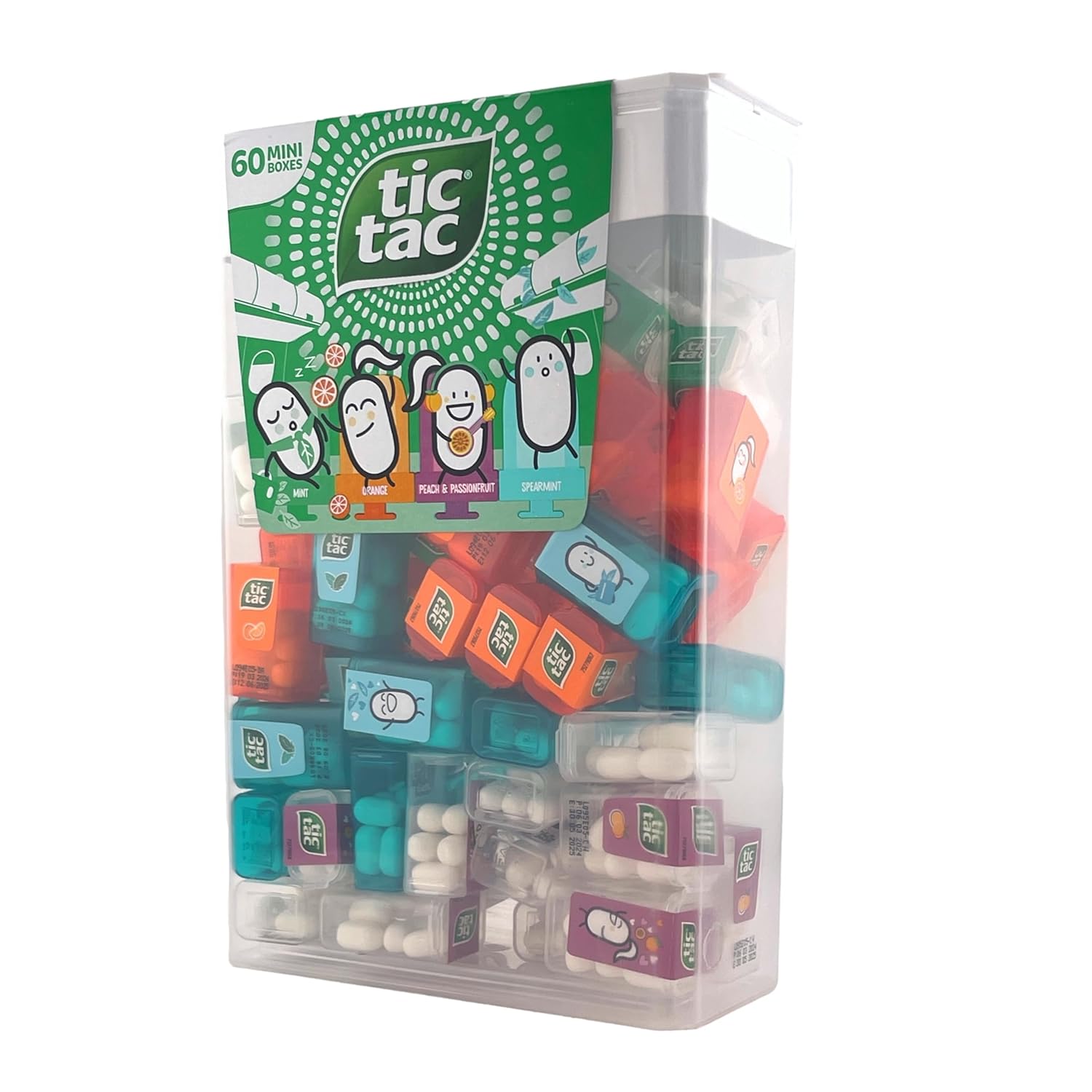 Alternative view of TIC TAC Box with 60 Mini Boxes (Mint, Orange, Spearmint, Peach and Passion fruit) 234g by Tic Tac