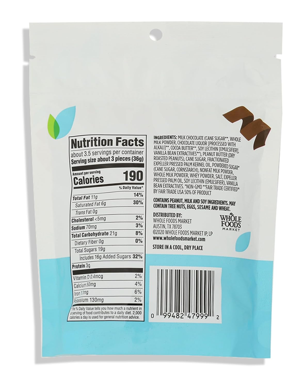 365 by Whole Foods Market, Mini Milk Chocolate Peanut Butter Cups, 4.7 Ounce