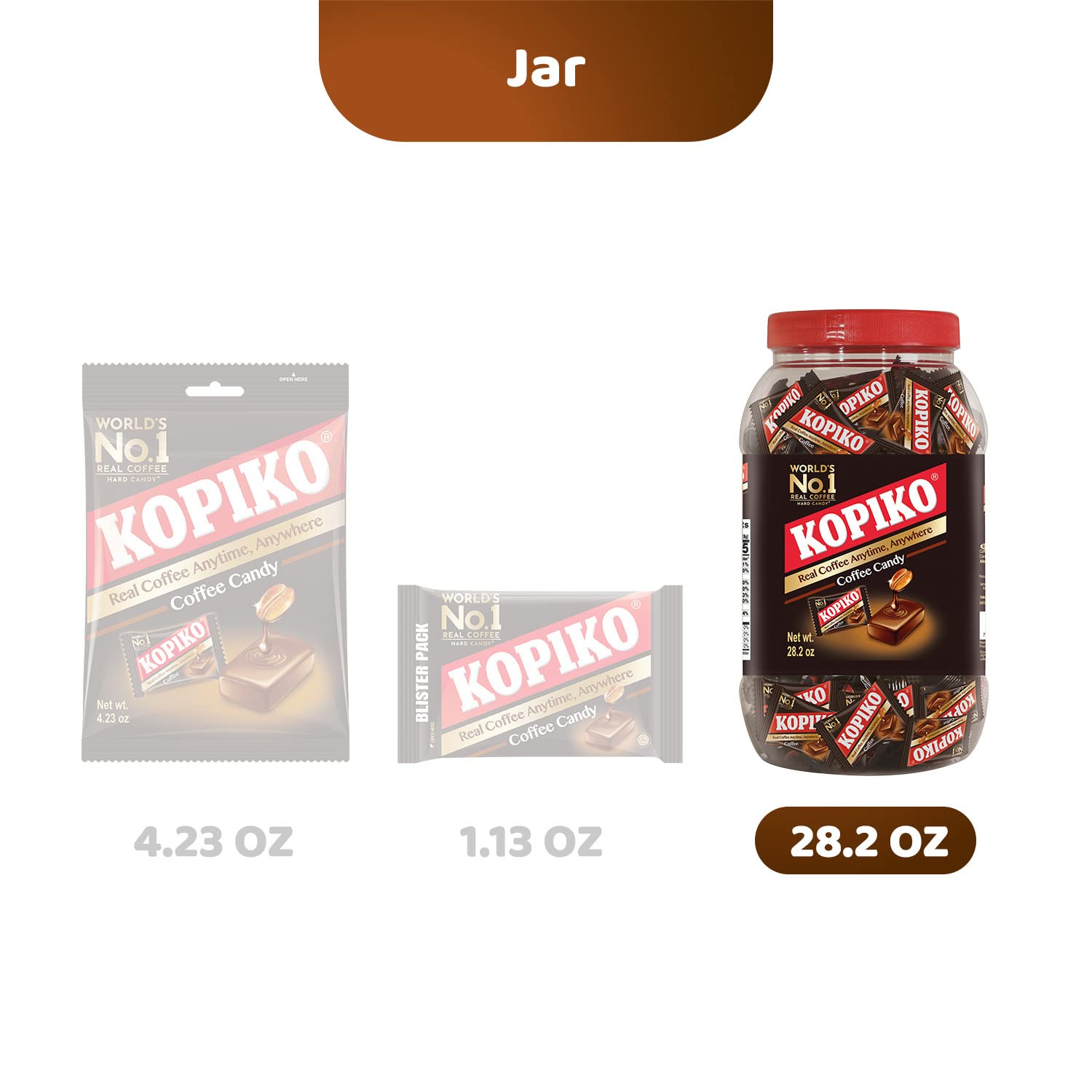 Alternative view of Kopiko Coffee Candy (28.2oz Jar) - Your Take-Out Pocket Coffee for Every Occasion - Hard Candy Made from Indonesia's Finest Beans - Contains Real Extract for Better Taste (2-Pack)