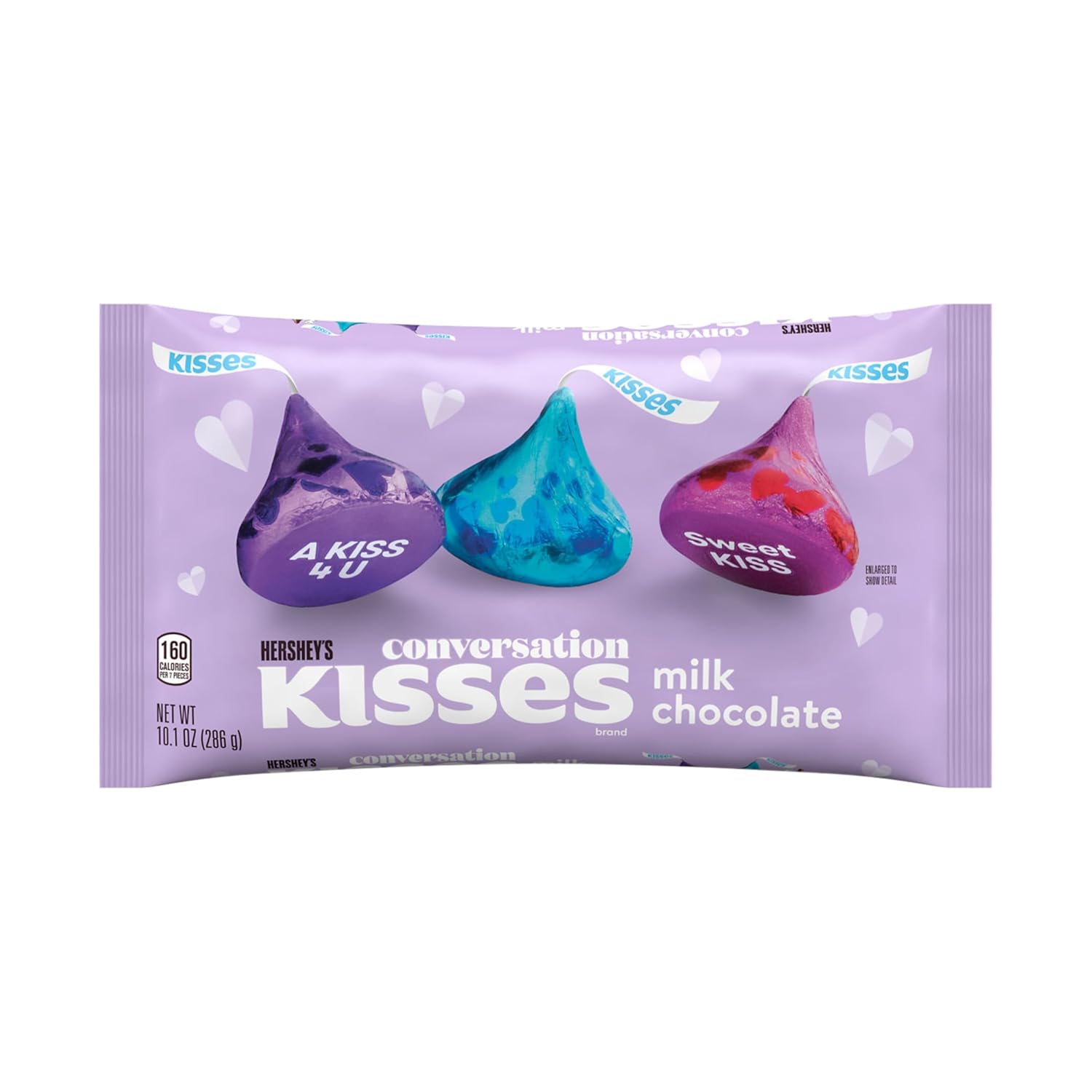 HERSHEY'S KISSES Milk Chocolate, Valentine's Candy Bag, 10.1 oz - Image 2