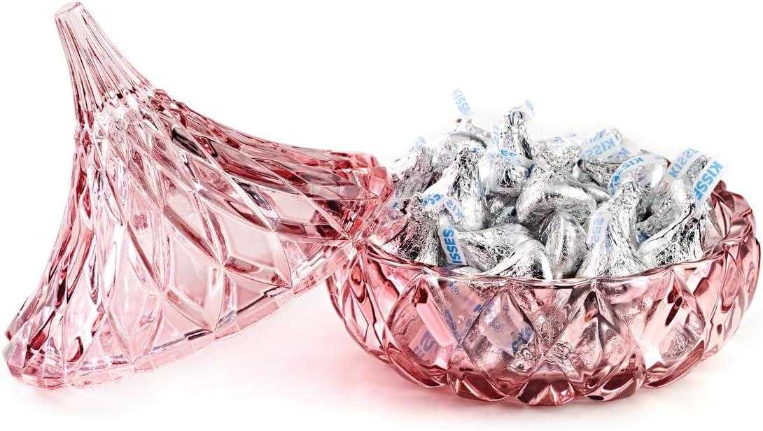 Alternative view of Godinger Blush Glass Hershey Kiss Candy Dish - A Sweet and Stylish Delight