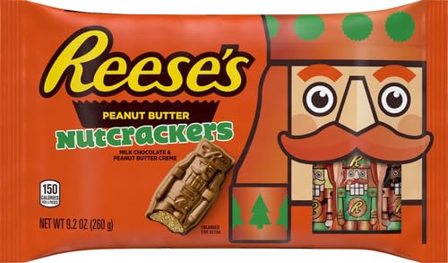 REESE'S Chocolate Peanut Butter Creme Nutcrackers, Christmas Candy Bag, 9.2 oz