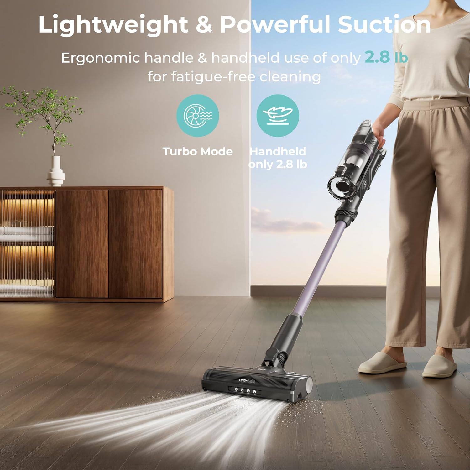 Alternative view of Candy Cordless Vacuum Cleaner,45Mins Vacuum Cleaners for Home,Stick Vacuum,Strong Suction,Removeable Battery,Anti-Tangle,One Click Clean,Lightweight Handheld for Hardwood Floor Carpet Pet Hair Car