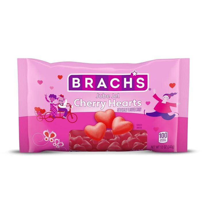 Alternative view of Brach’s Jube Jel Cherry Hearts - Pack of 3 - Classic and Delicious Valentine's Candy - Perfect for Sharing with Friends and Family