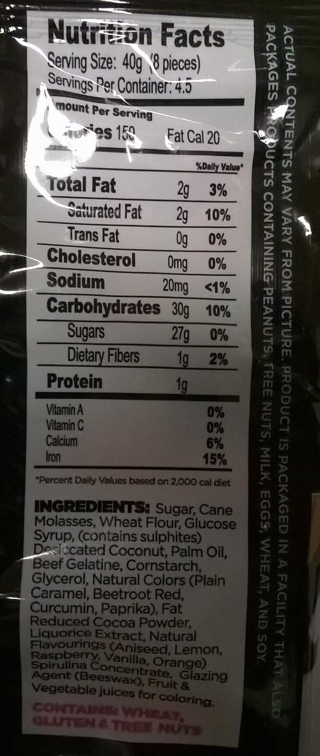 Gustaf's AllSorts Gourmet English Licorice Candy, 6.3 Ounce Peg Bag