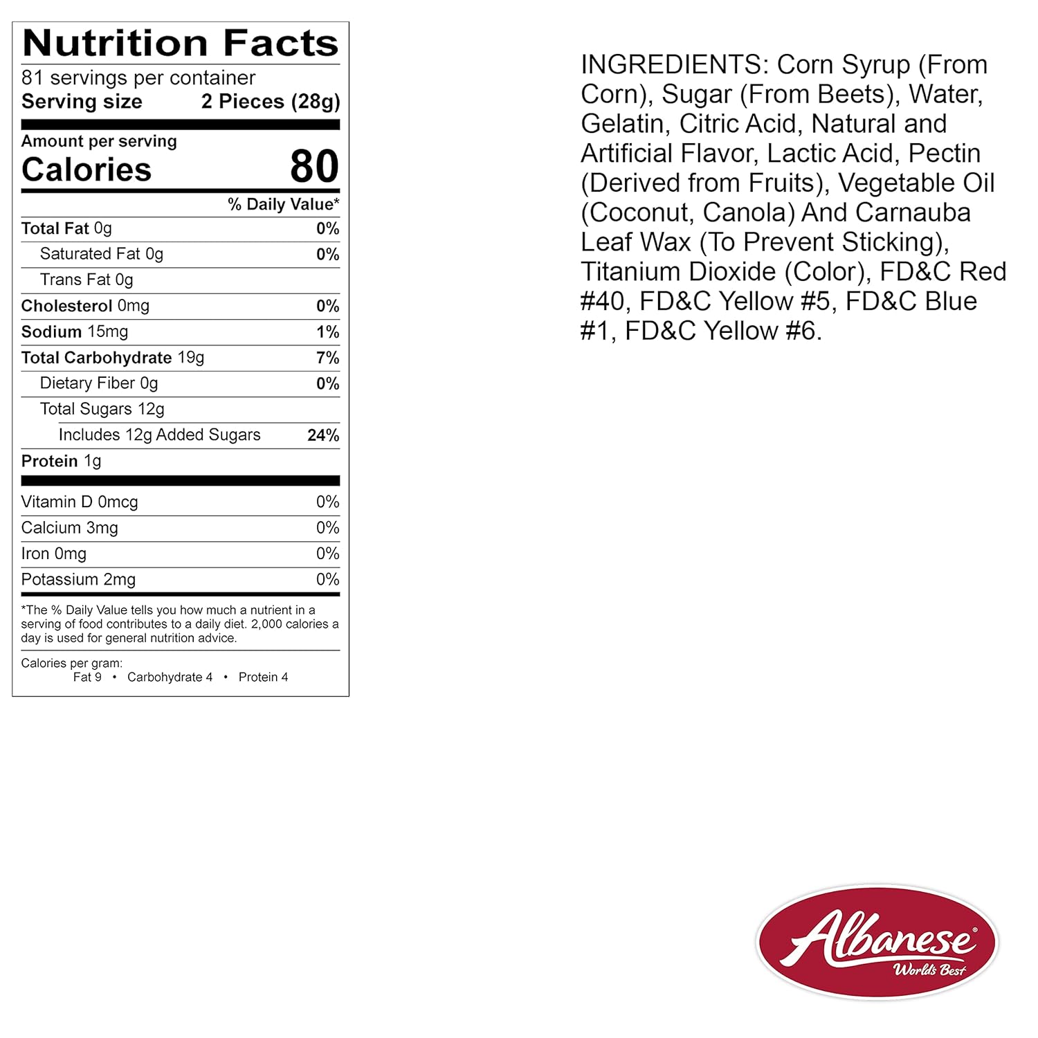 Albanese Candy, Gummi Rainforest Frogs, 5-pound Bag