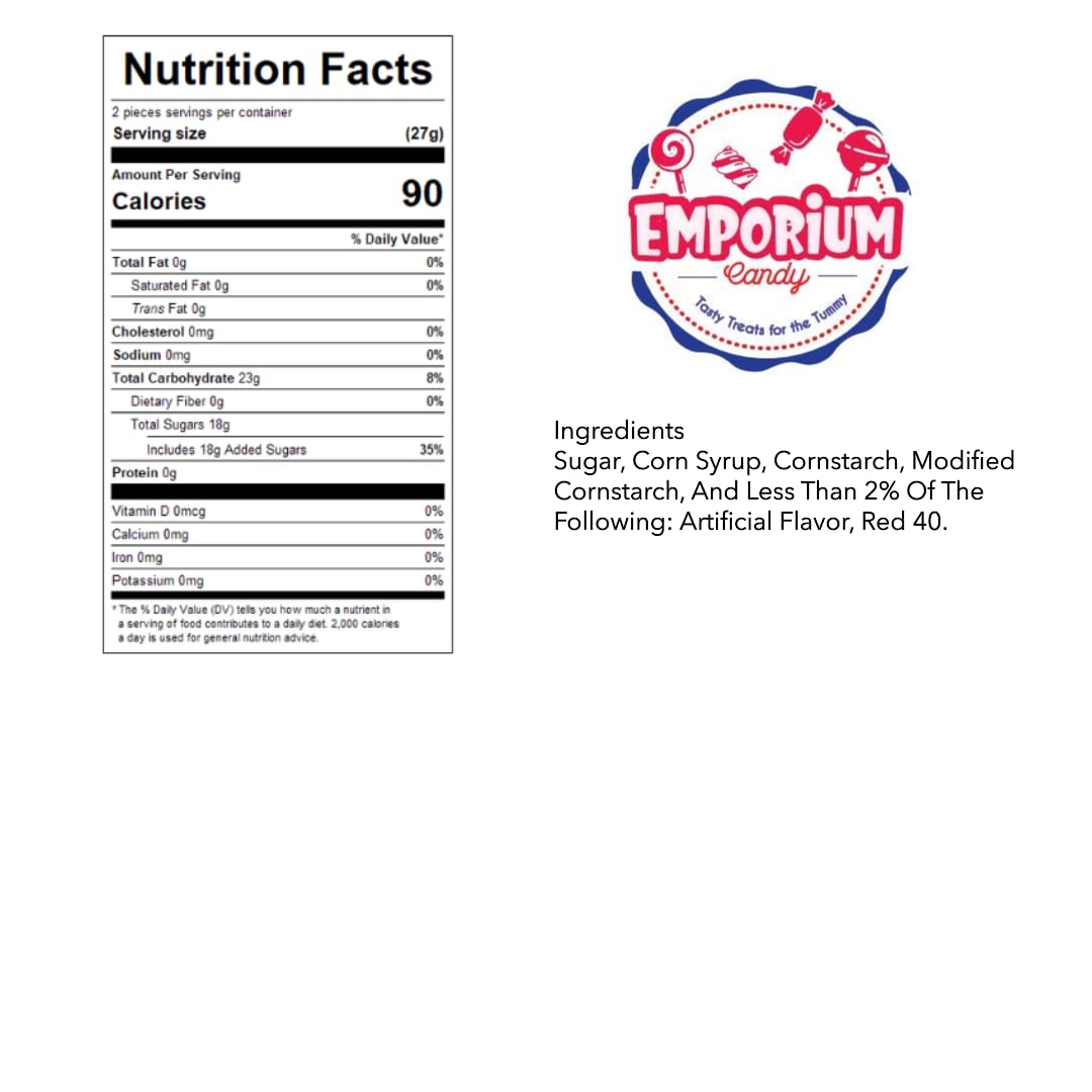 Cherry Gel Slices - 2 lbs of Fresh Delicious Sweet Sugar Sanded Chewy Candy Slices