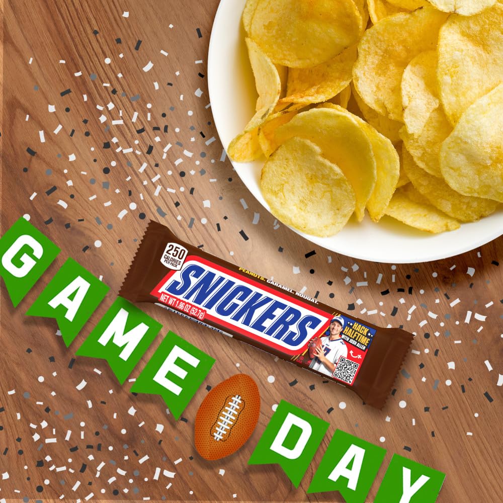 SNICKERS NFL Football Tailgating Snack Milk Chocolate Candy Bar, Full Size, 1.86 oz Bar (Packaging May Vary) - Image 3