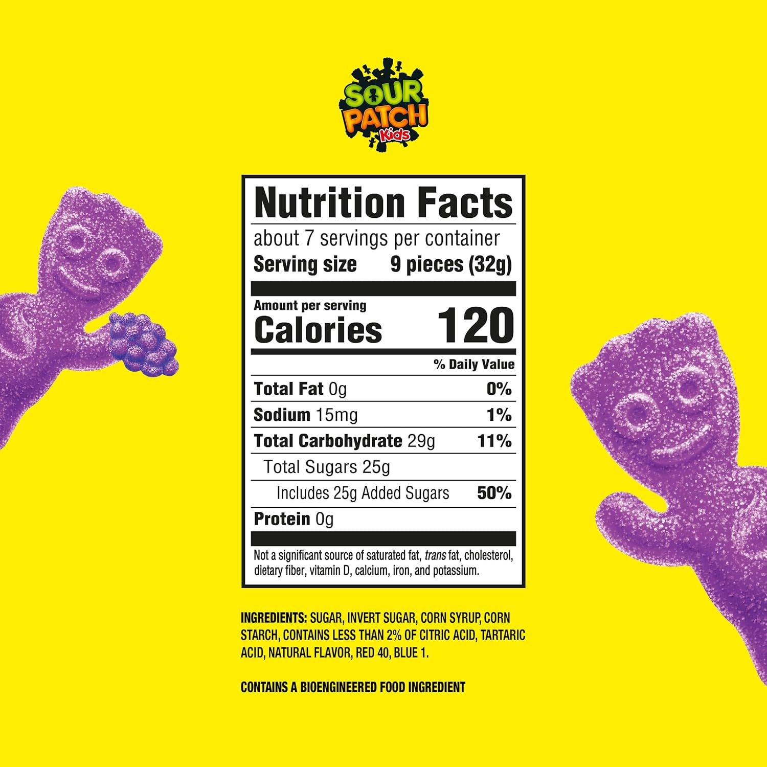 Alternative view of SOUR PATCH KIDS Grape Soft & Chewy Candy, 8.02 oz