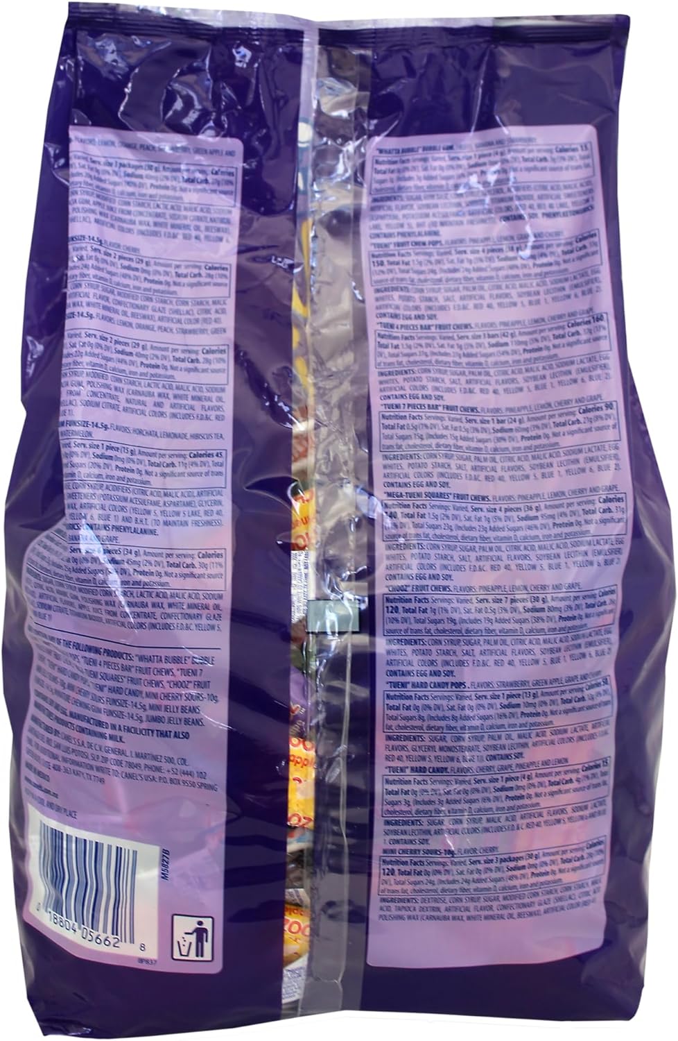 Canel's Mexican Candy Mix Bag - Assorted Candy Mix with Bubble Gum, Chewy Candy, Lollipops, Sours, and Jelly Beans, 3.5 lb