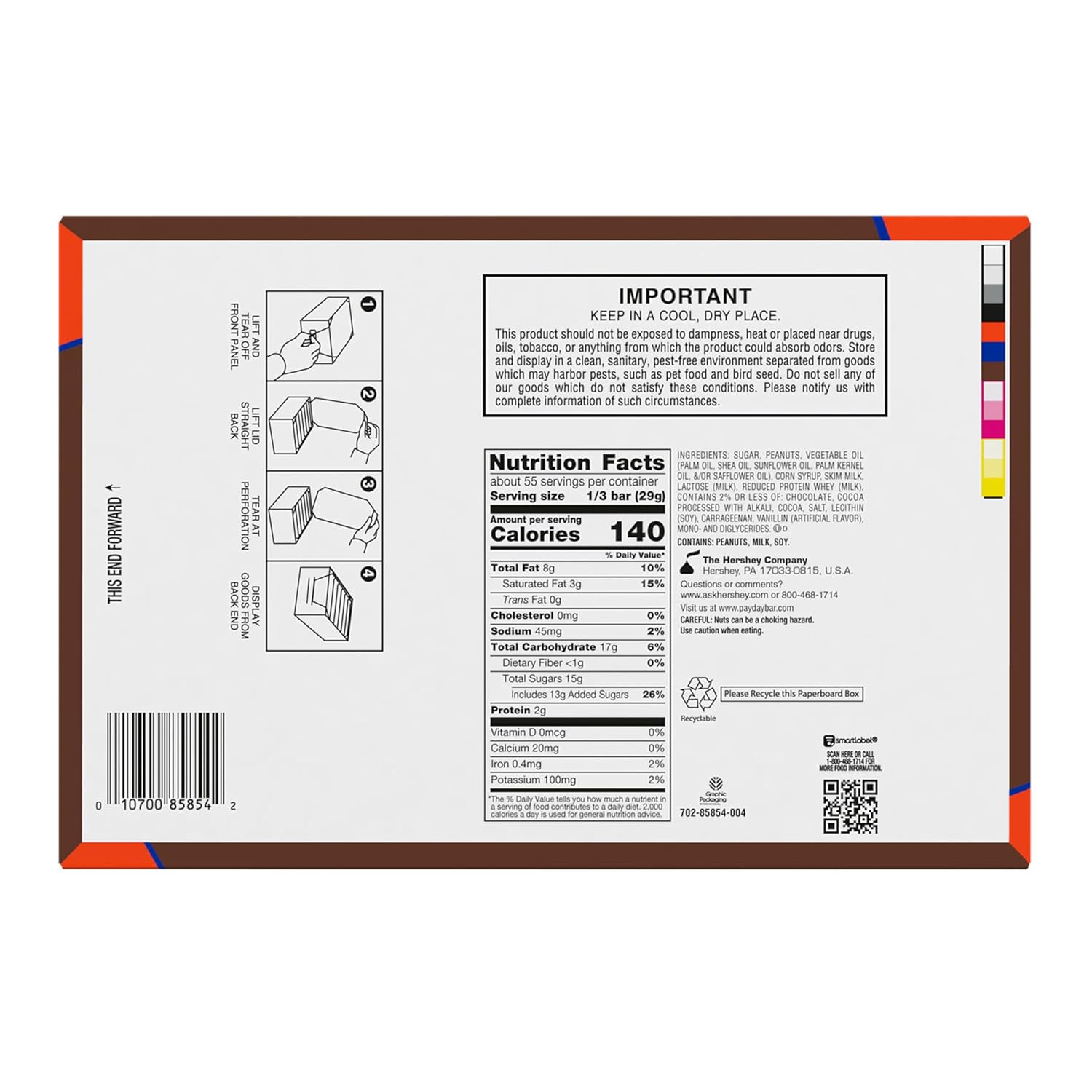 PAYDAY Chocolatey Peanut Caramel King Size, Candy Bar, 3.1 oz