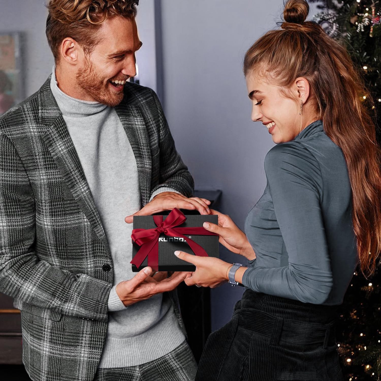 RUNBOX Slim Card Holder Wallet for Men, Minimalist RFID Blocking Wallet with Pop-Up Function, Ultra-Thin Design, Metal Business Card Cases holds 6+6 Cards, Gifts for Men, Men's Accessories