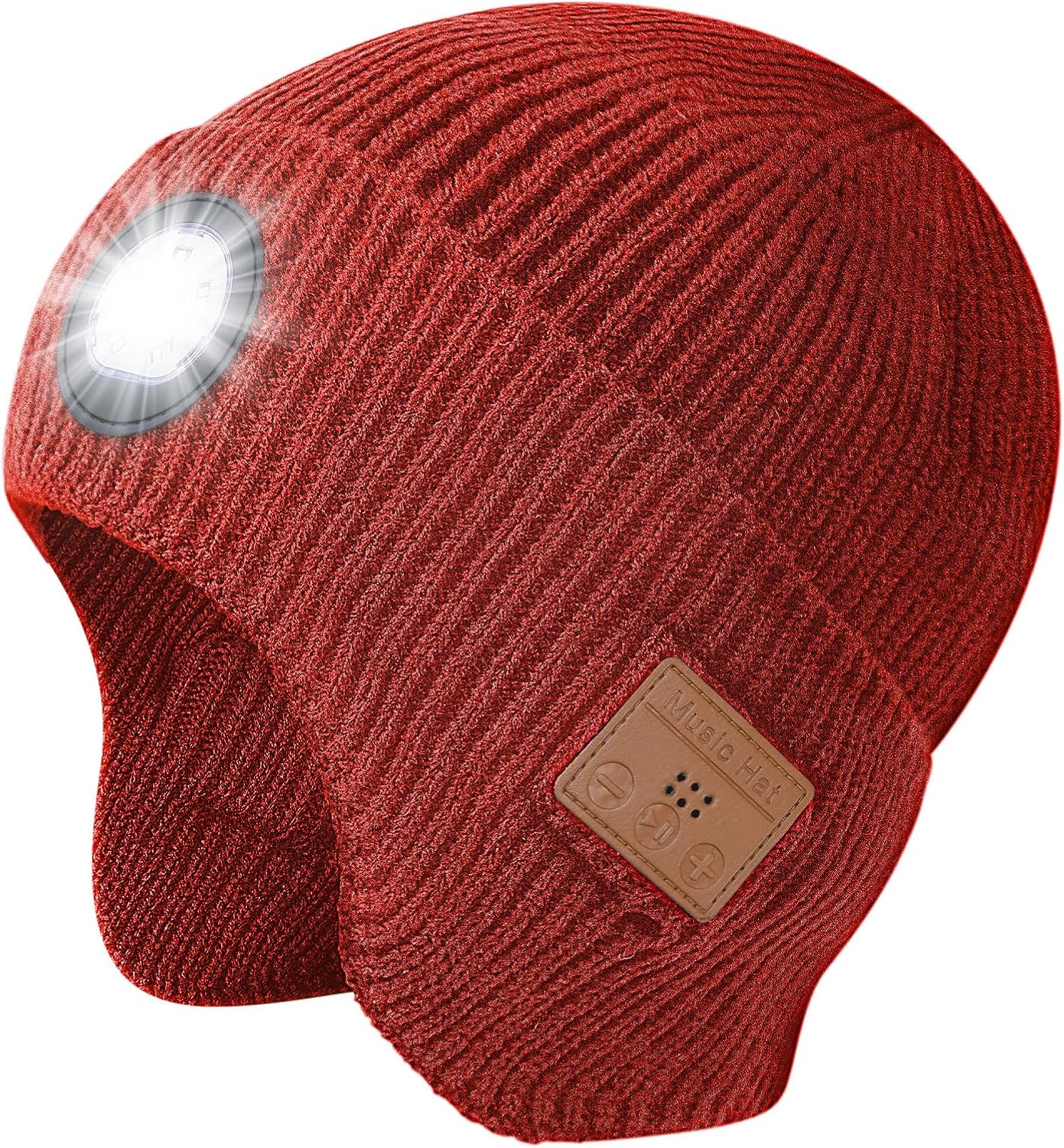 Mens Gifts Bluetooth Beanie with Light, Built-in Wireless Headphones & Stereo Speakers - USB Rechargeable Bluetooth Hat | Cool Gadgets Stocking Stuffers Gifts for Men Women (Black, Adult) - Image 9