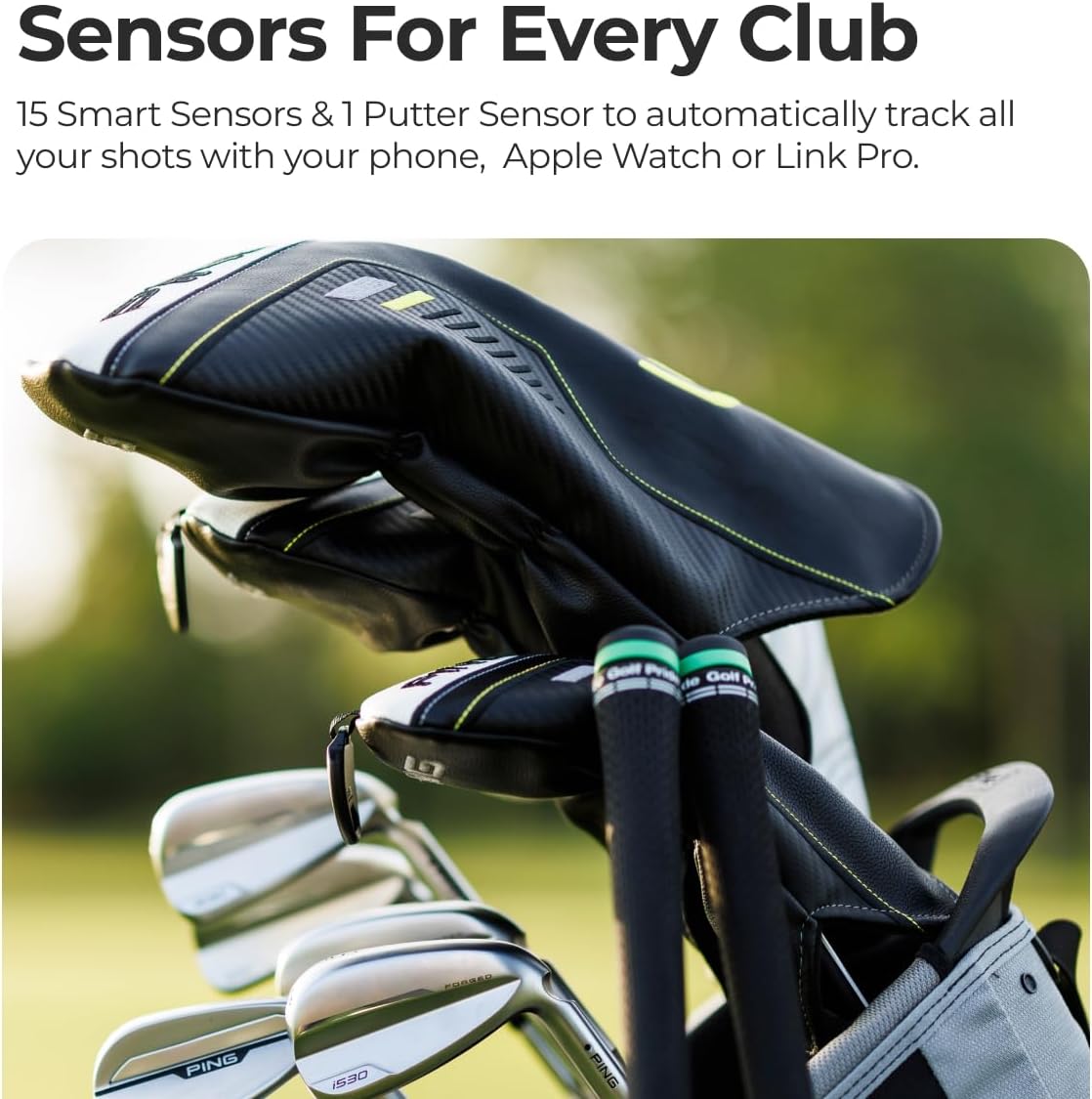 Arccos Smart Sensors: Automatic Golf Game Tracking System, A.I. Powered GPS Rangefinder & Smart Club Distances