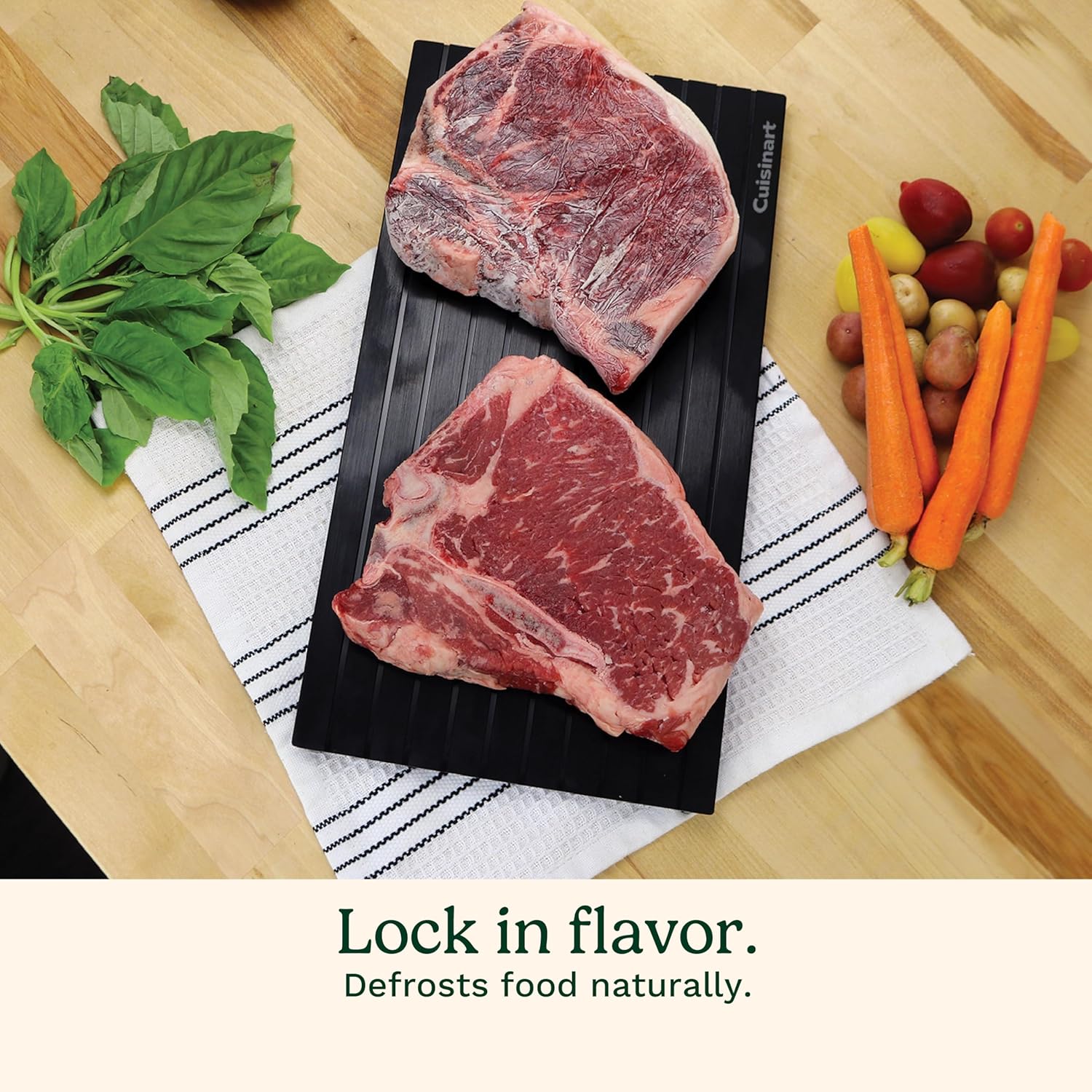 Cuisinart BBQ Defrosting Tray, Conductive Aluminum Rapid Thaw Plate for Frozen Meat, Quick Defrosting Tool that Preserves Natural Flavors, Non Stick Easy to Clean Kitchen Gadget & Grilling Accessories