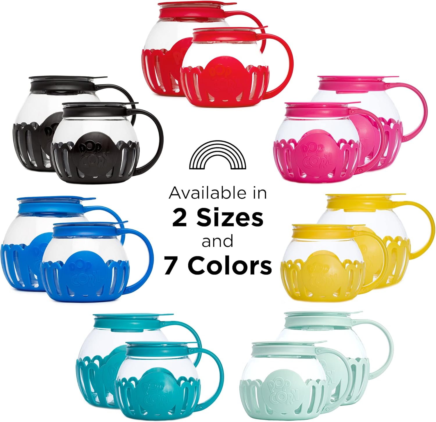 Ecolution Patented Micro-Pop Microwave Popcorn Popper with Temperature Safe Glass, 3-in-1 Lid Measures Kernels and Melts Butter, Made Without BPA, Dishwasher Safe, 1.5-Quart, Aqua - Image 7