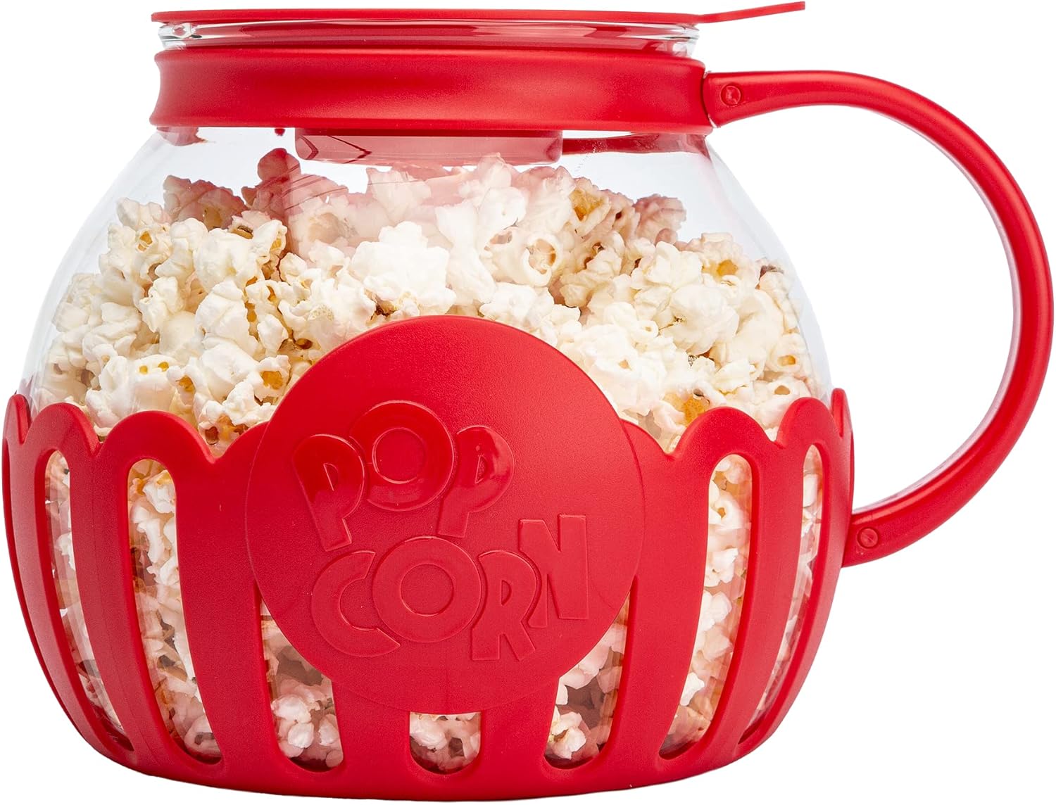 Ecolution Patented Micro-Pop Microwave Popcorn Popper with Temperature Safe Glass, 3-in-1 Lid Measures Kernels and Melts Butter, Made Without BPA, Dishwasher Safe, 1.5-Quart, Aqua - Image 8