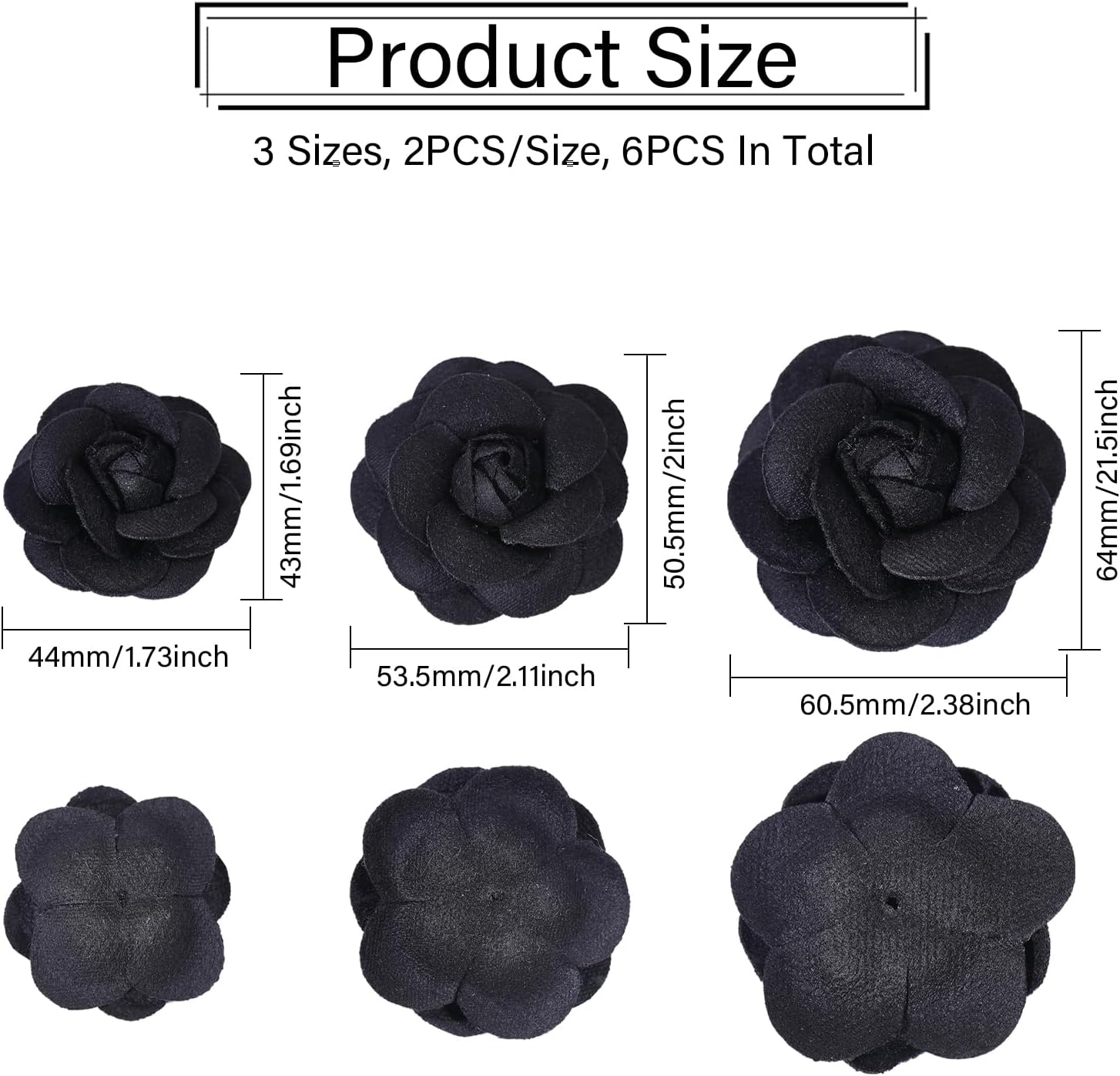 Coopay 120 Pieces Felt Flowers Fabric Flower Embellishments Assorted Colors for DIY Crafts