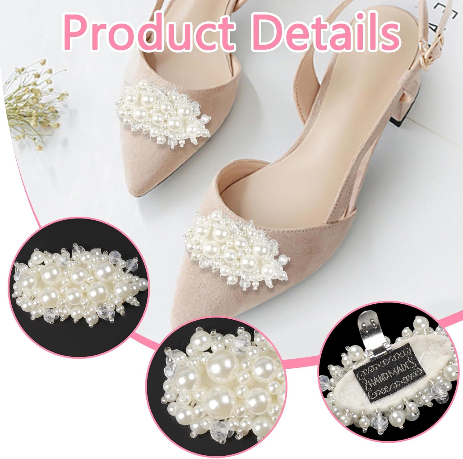 Alternative view of MEEDOZ Assorted Small Size Crystal Rhinestone Flower Brooch Pins Set for Crafts Embellishment, Wedding Bouquet Brooches for Women Fashion