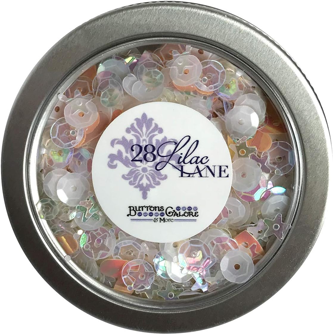 Buttons Galore and More LL308 Fairy Sparkle Sequin Tin Small