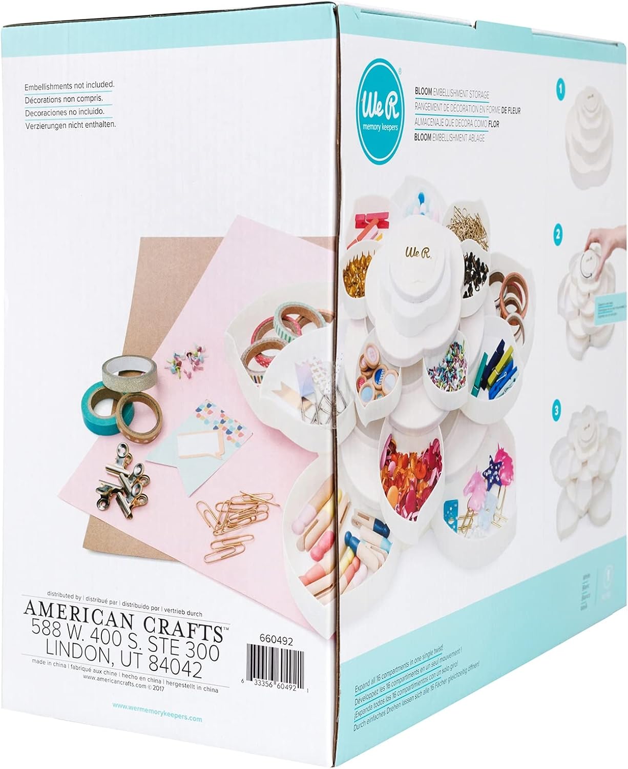 We R Bloom Embellishment Storage-White