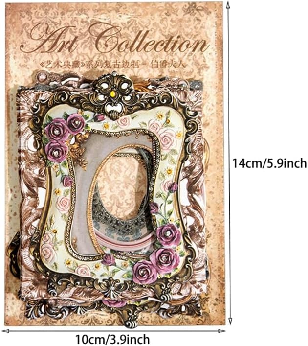 Alternative view of Obujopal 30Pcs Vintage Scrapbook Paper Photo Frame for Scrapbooking Junk Journal Collage Diary Embellishment DIY Photo Album DIY Craft Decoration, 10 Patterns (YSDC1)