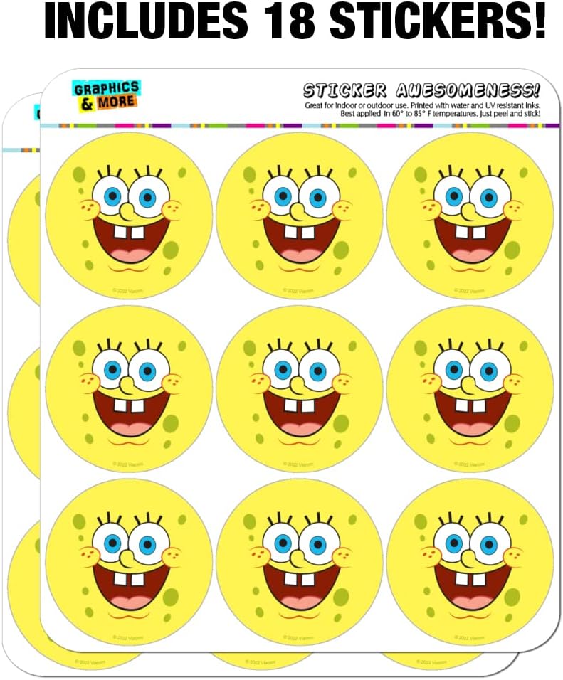 Alternative view of Spongebob Goofy Smile Face Planner Calendar Scrapbooking Crafting Stickers