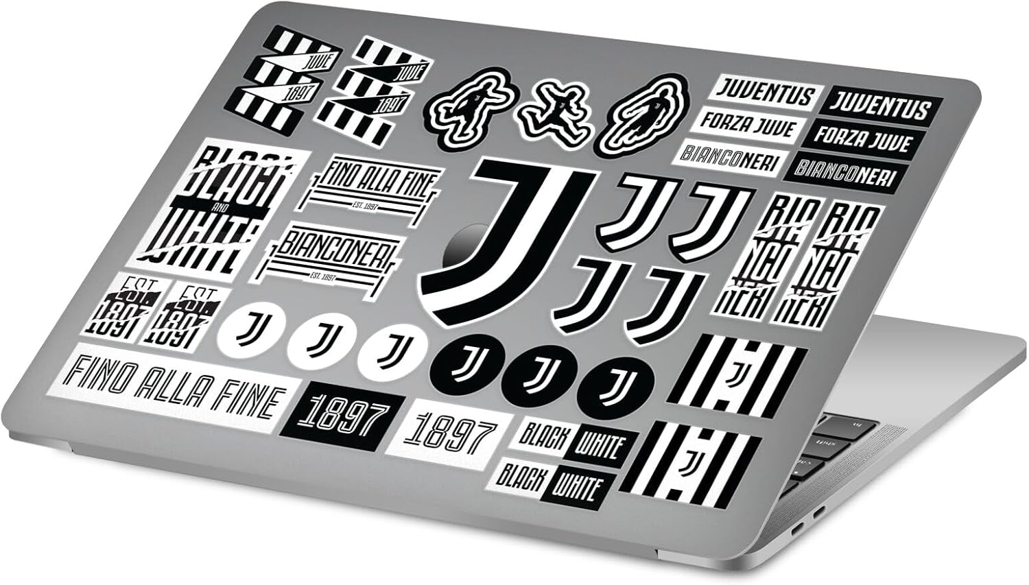 Head Case Designs Officially Licensed Juventus Football Club Mix Logos Graphics Stickers & Skin Decals Compatible for Laptop Smartphone Gaming Notebook Luggage Bag Tumbler Scrapbook Locker