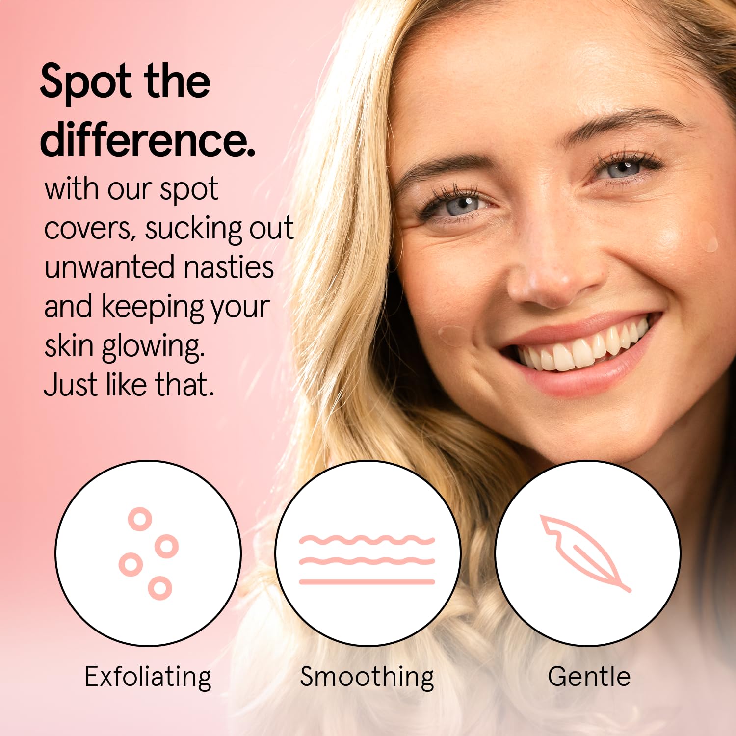 grace & stella Award Winning Pore Strip - Pimple Patches for Face - Hydrocolloid Acne Patches for Shrinking Zits, Breakouts - Spot Stickers - Dermatologist-Tested, Vegan (Invisible, 36 Count)