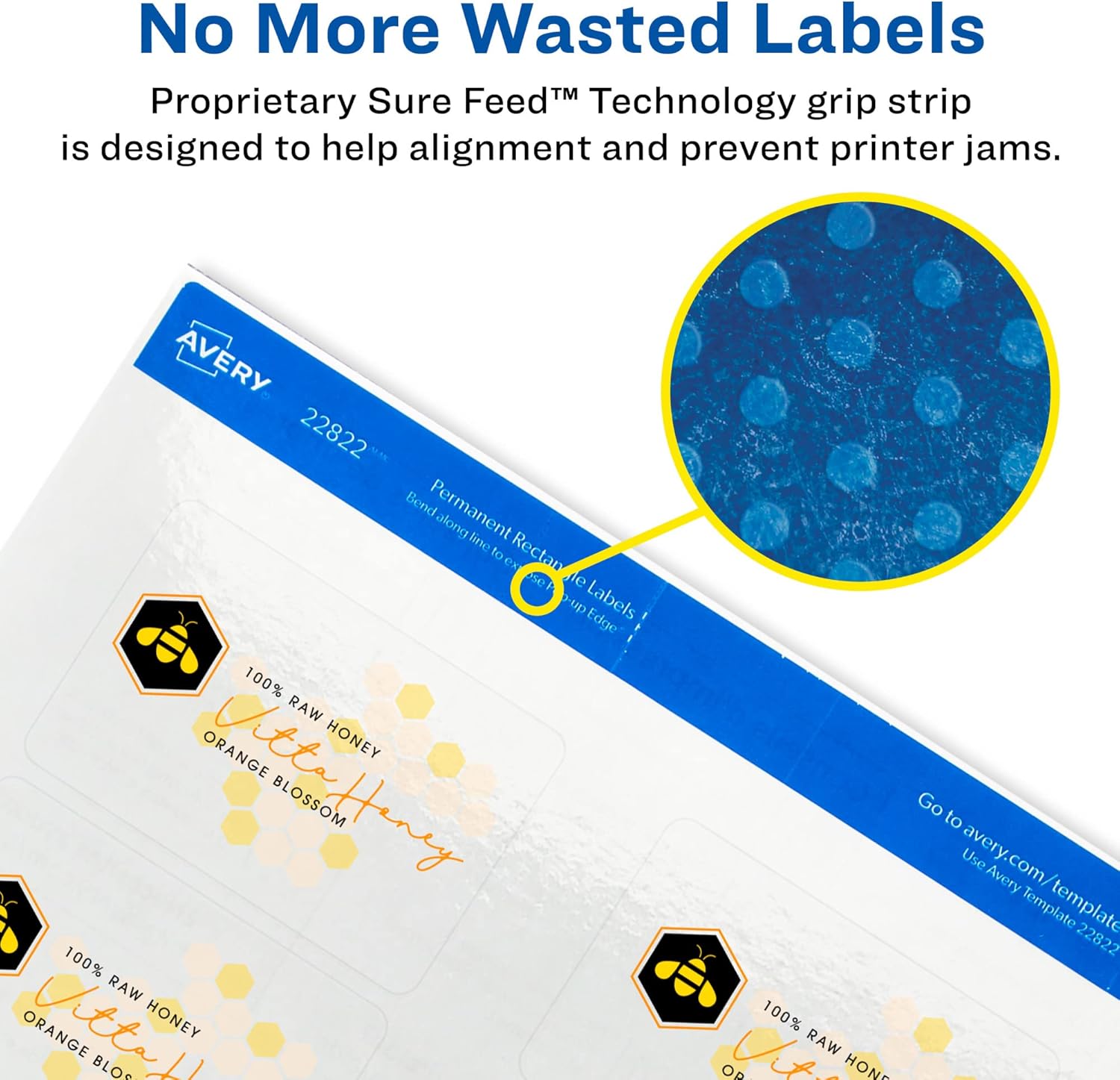 Avery Printable Blank Rectangle Labels, 2" x 3", Glossy Crystal Clear, 80 Customizable Labels (22822) - Image 5