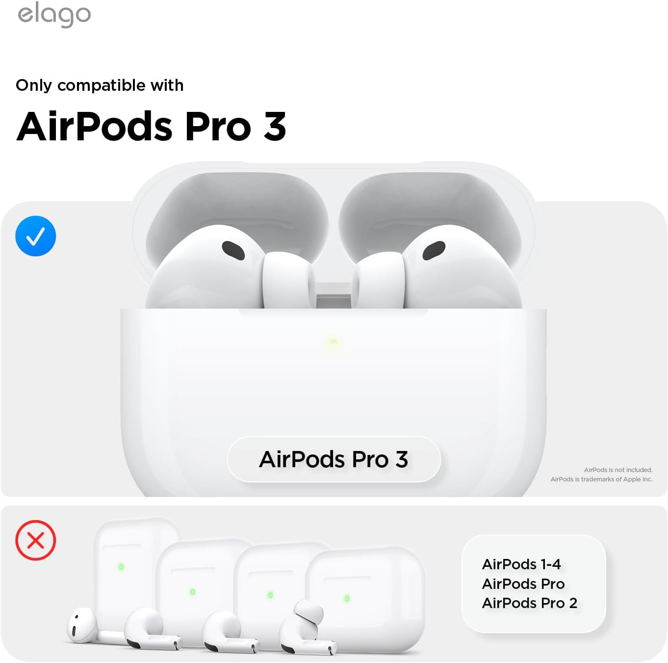 elago Dust Guard Compatible with AirPods Pro 3 Case - Anti-Dust Film Sticker, Protects from Iron/Metal Residue (Dark Grey) (1 Set) (Must Watch Installation Guide)