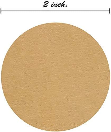 Alternative view of 2" Natural Brown Kraft Stickers / 500 Circle Labels Roll/Permanent Adhesive Brown Kraft Round Organization Labels/Made in The USA