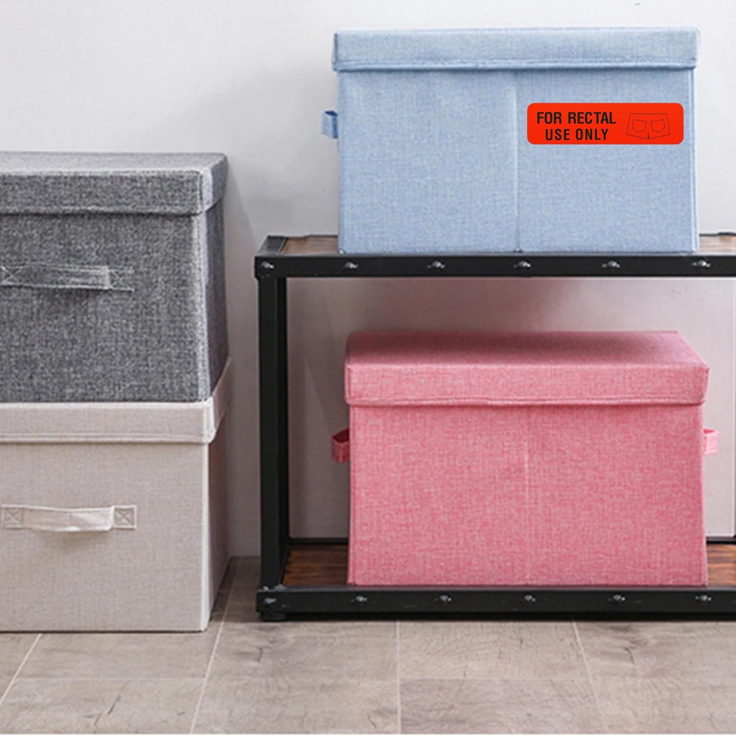 Hycodest Shorts Stickers Bright Labels Fluorescent Paper for Rectal Use Only, 500 Stickers, 38x10 mm, Red