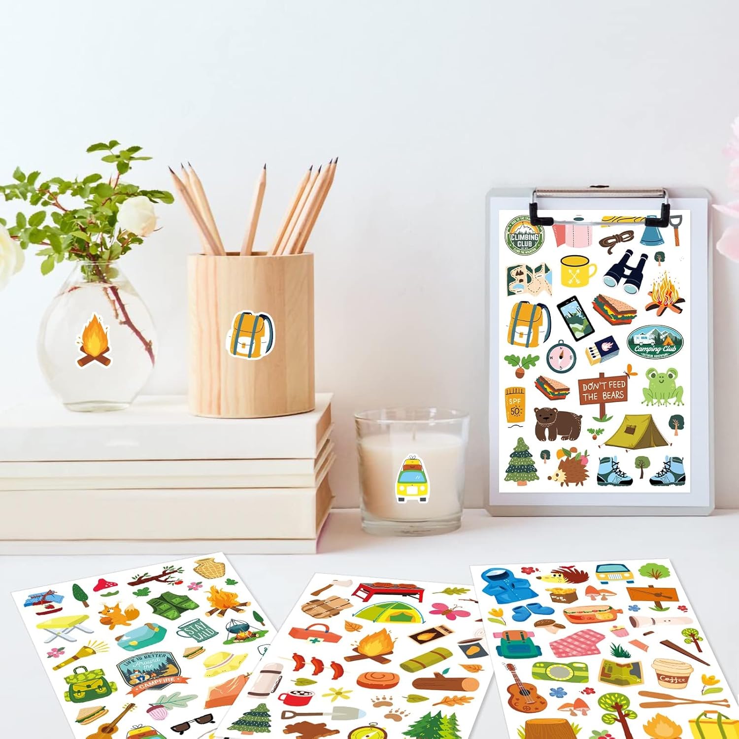 BENECREAT 2 Set 20pcs Leaves Laser Cut Chipboard Embellishments, 5.7x6 Inch Wooden Leaf Theme Decoration, Branch Leaf Silhouette Cutouts for Card Making and Scrapbooking