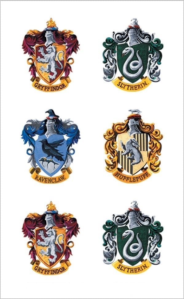 Playhouse Harry Potter Mini Hogwarts House Crests Pack of Three Perforated Sticker Half-Sheets - 3 Packs