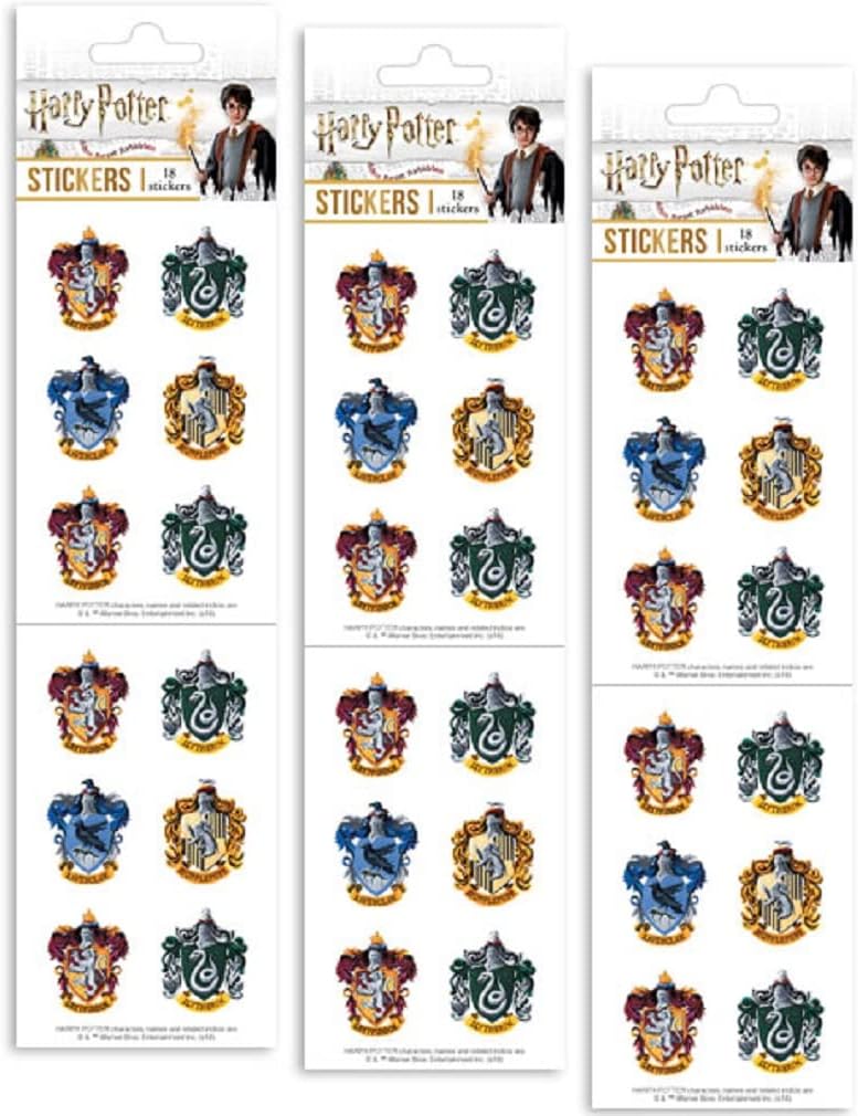 Alternative view of Playhouse Harry Potter Mini Hogwarts House Crests Pack of Three Perforated Sticker Half-Sheets - 3 Packs