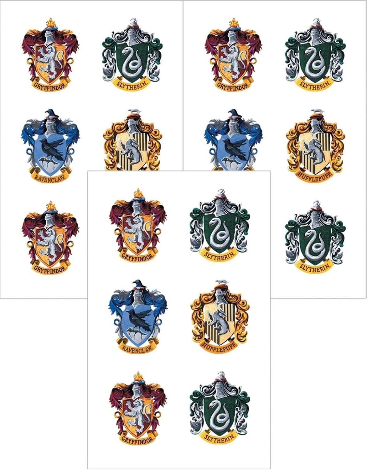 Playhouse Harry Potter Mini Hogwarts House Crests Pack of Three Perforated Sticker Half-Sheets - 3 Packs - Image 5