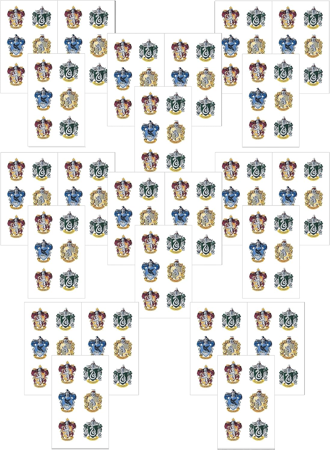 Playhouse Harry Potter Mini Hogwarts House Crests Pack of Three Perforated Sticker Half-Sheets - 3 Packs - Image 6