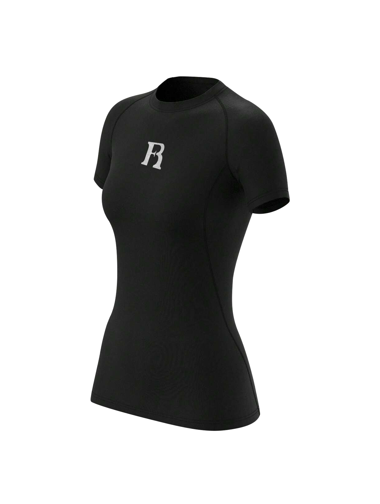 Black Raglan Sleeve Slim-Fit Knit Top