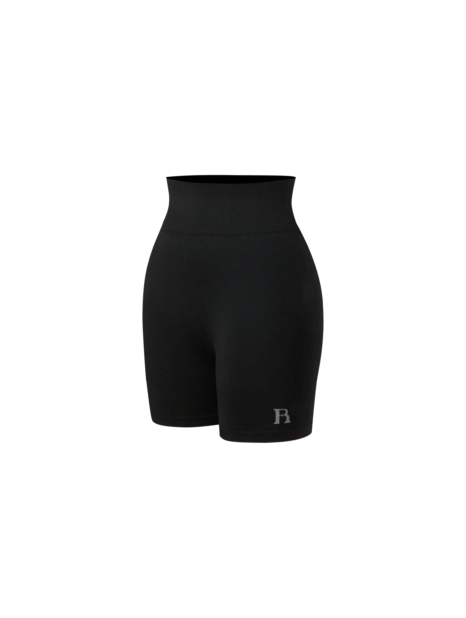 High-Waisted Black Bermuda Shorts