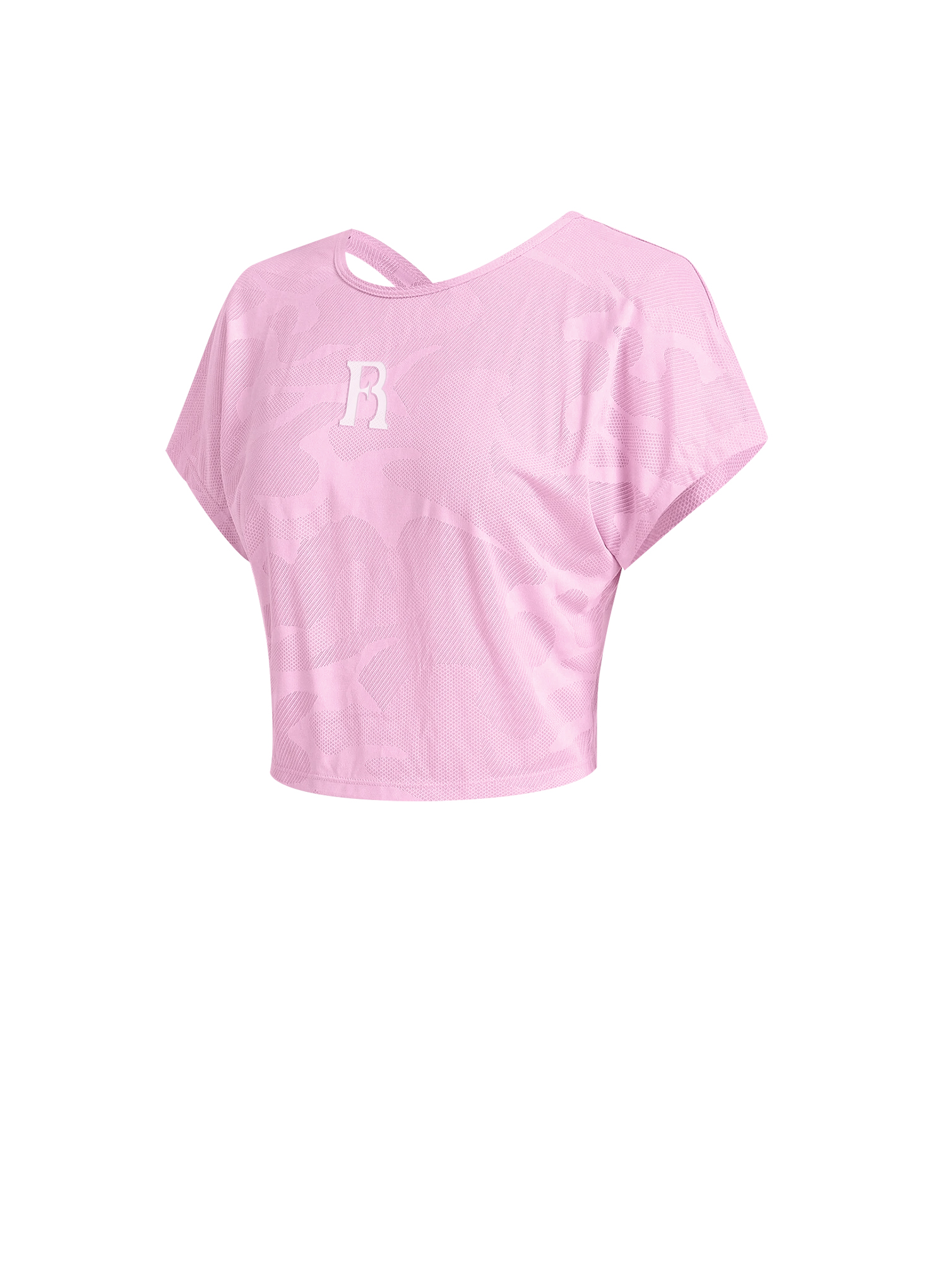 Pink Slim Fit Cropped T-Shirt