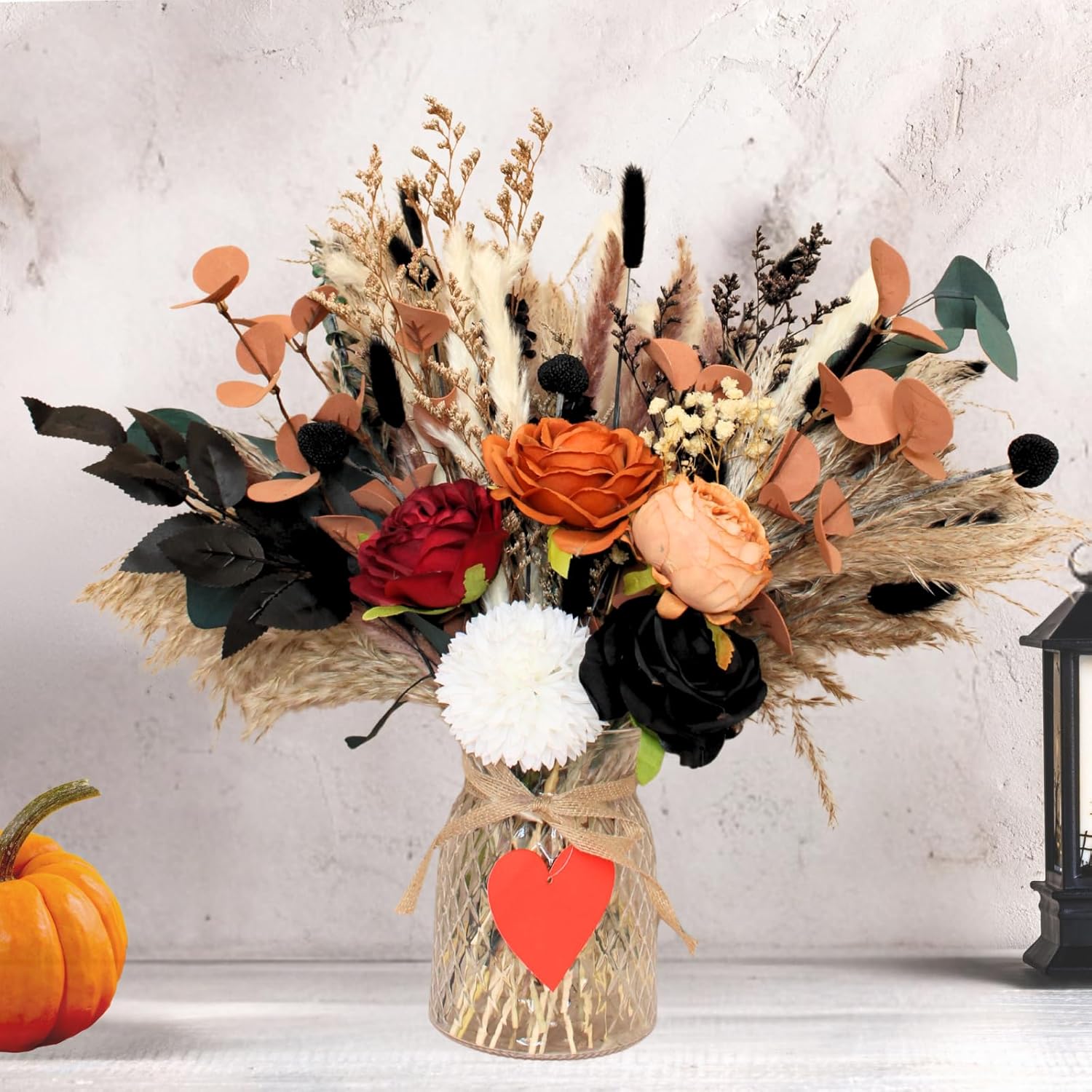 100pcs Artificial Flowers Arrangement With Vase Included, Dining Table Centerpiece Decorations, Fake Flowers in Vase, Dried Pampas Grass Floral Centerpieces, Coffee Table Decor, Centro de Mesa - Image 8